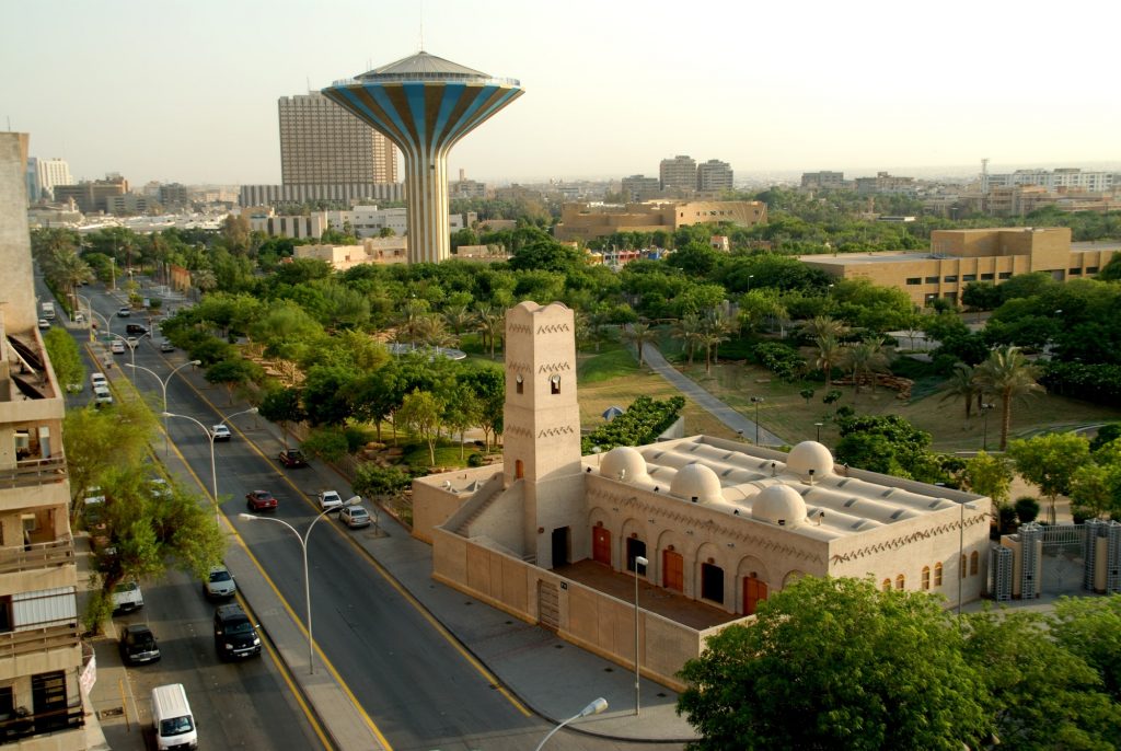 Aerial view of Al-Madi Mosque.