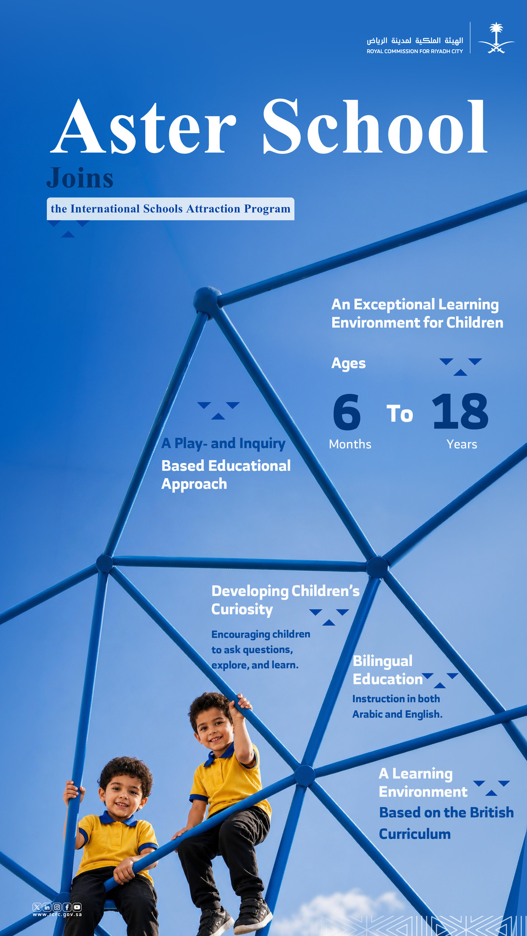Infographic: The Aster School offers bilingual British-curriculum education for ages 6 months to 18 years