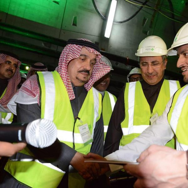 HRH Prince Faisal bin Bandar inspects works of Riyadh ‎Metro Green Line Tunnel ‎
