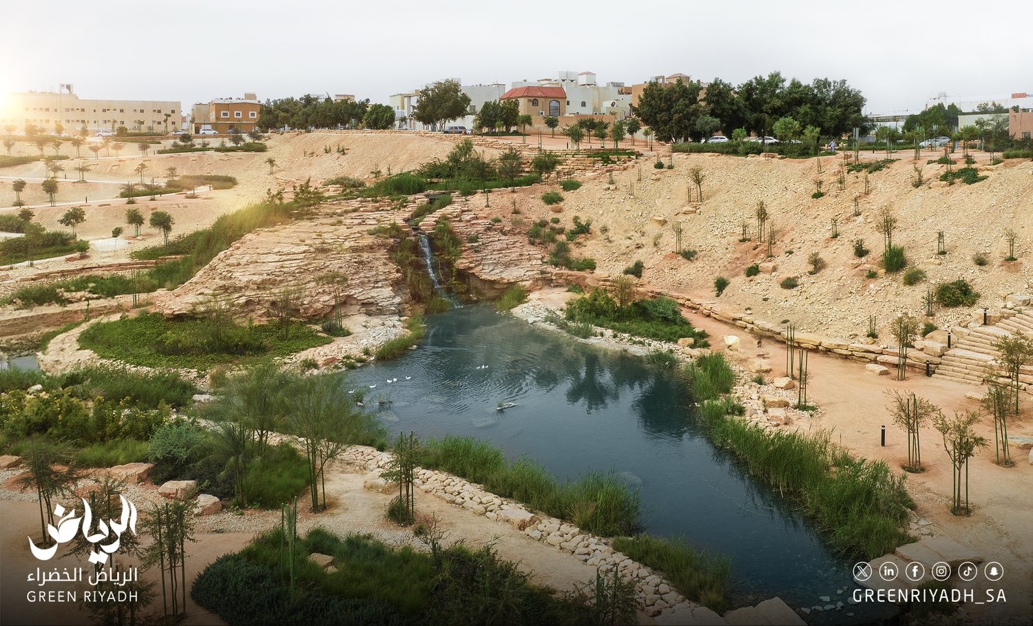 برنامج “الرياض الخضراء” يعلن عن افتتاح تطوير شعيب غذوانة أحد روافد وادي حنيفة بعد تأهيله وتشجيره