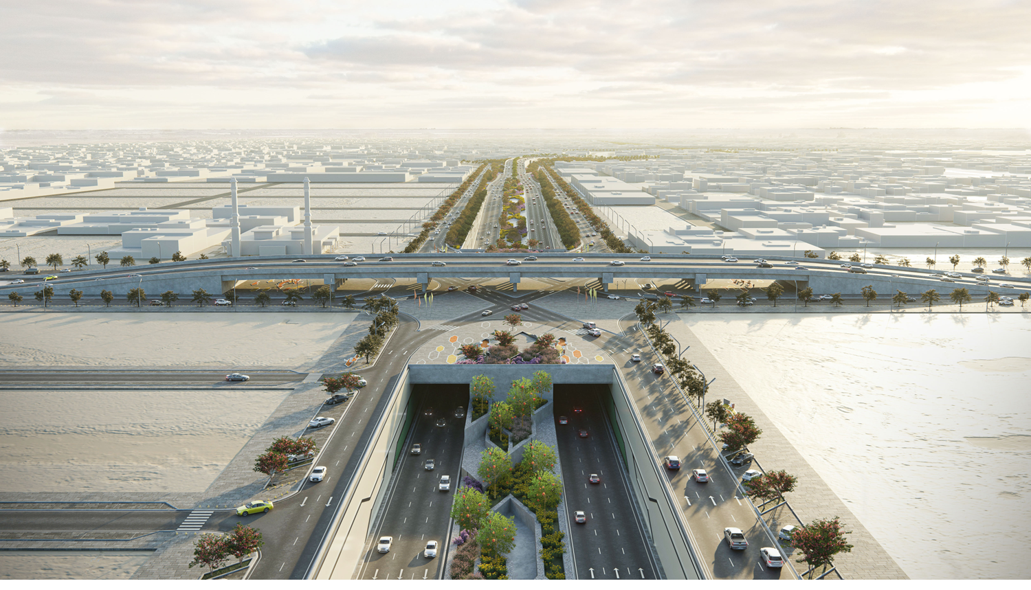 تطوير محور طريق الثمامة