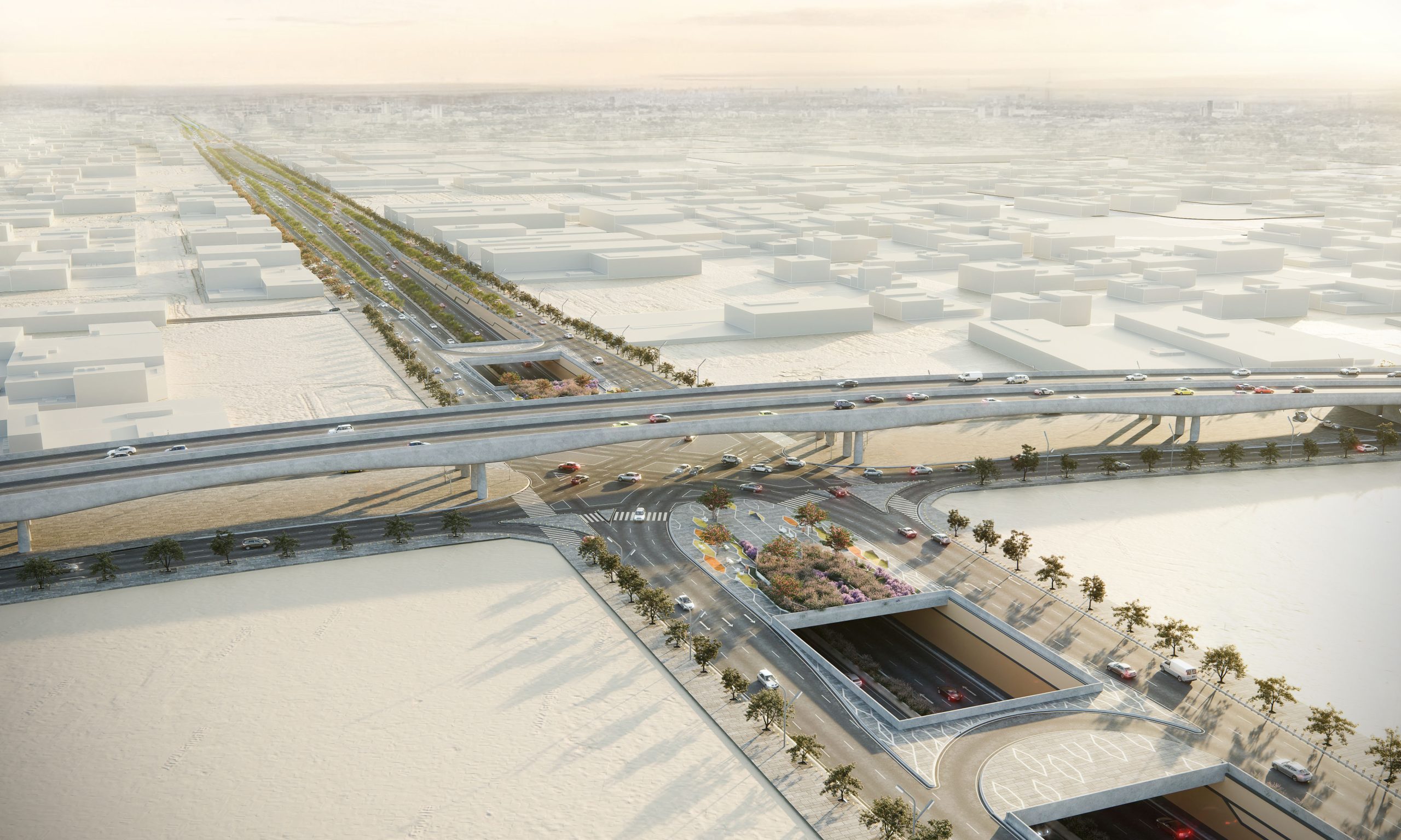 تطوير محور طريق الثمامة