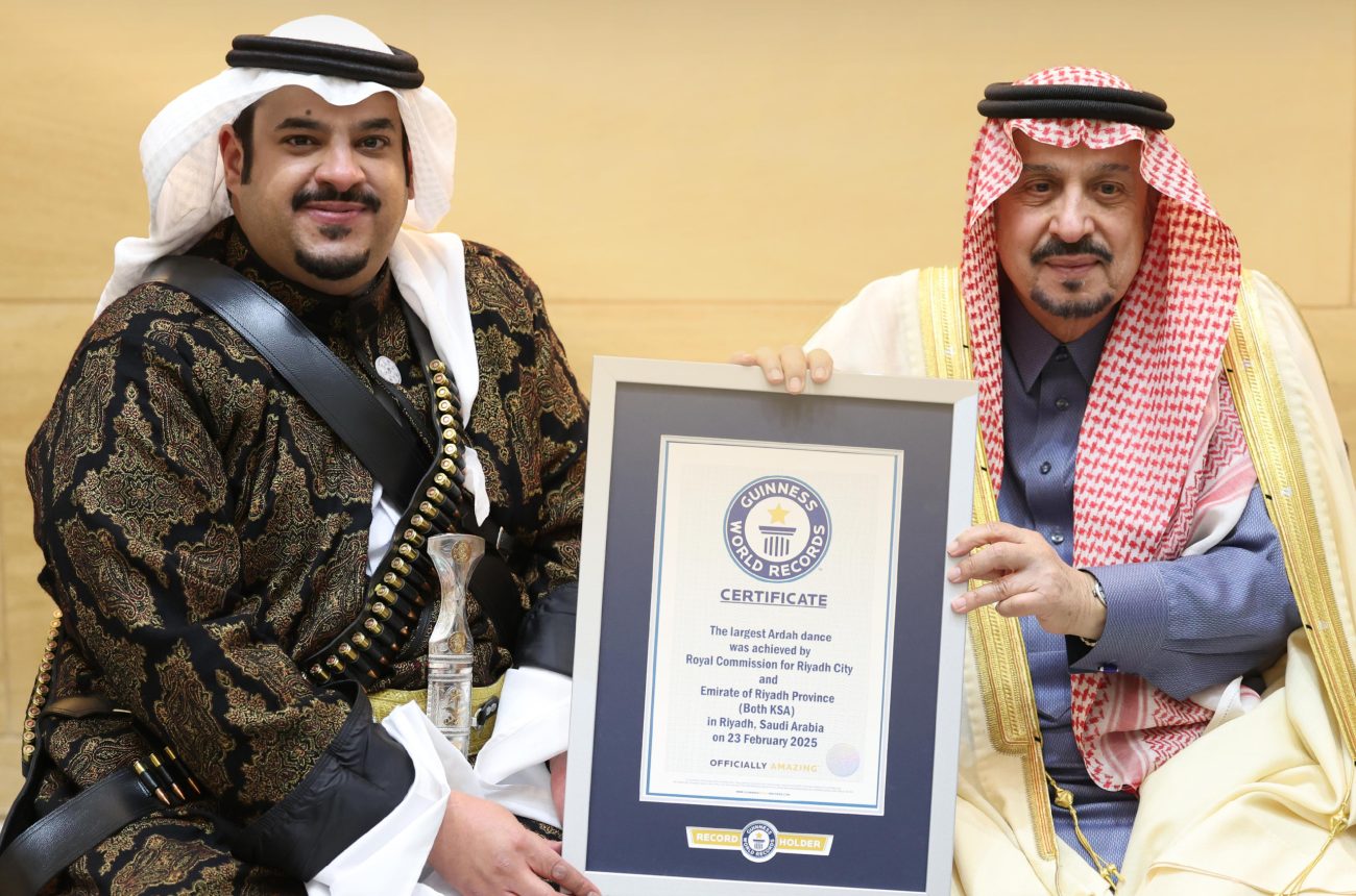 Guinness Records the Largest Saudi Ardah Performance During ‘Founding Day’ Celebration in Riyadh