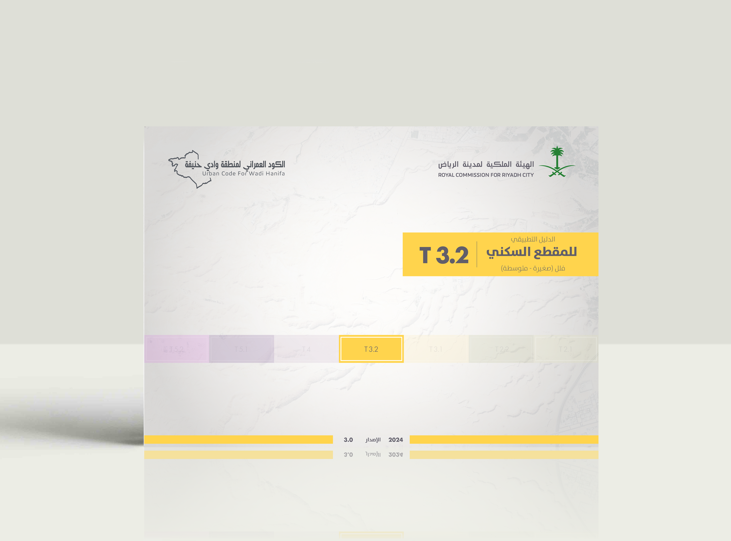 الكود العمراني لوادي حنيفة | المقطع السكني | فلل (صغيرة – متوسطة) | T3.2s