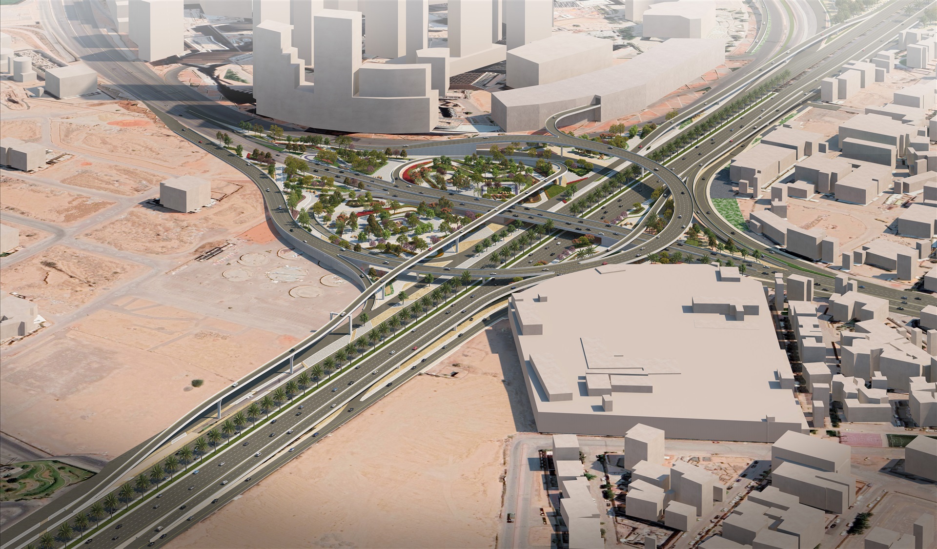 مشروع تطوير شبكة الطرق المحيطة بمركز الملك عبدالله المالي