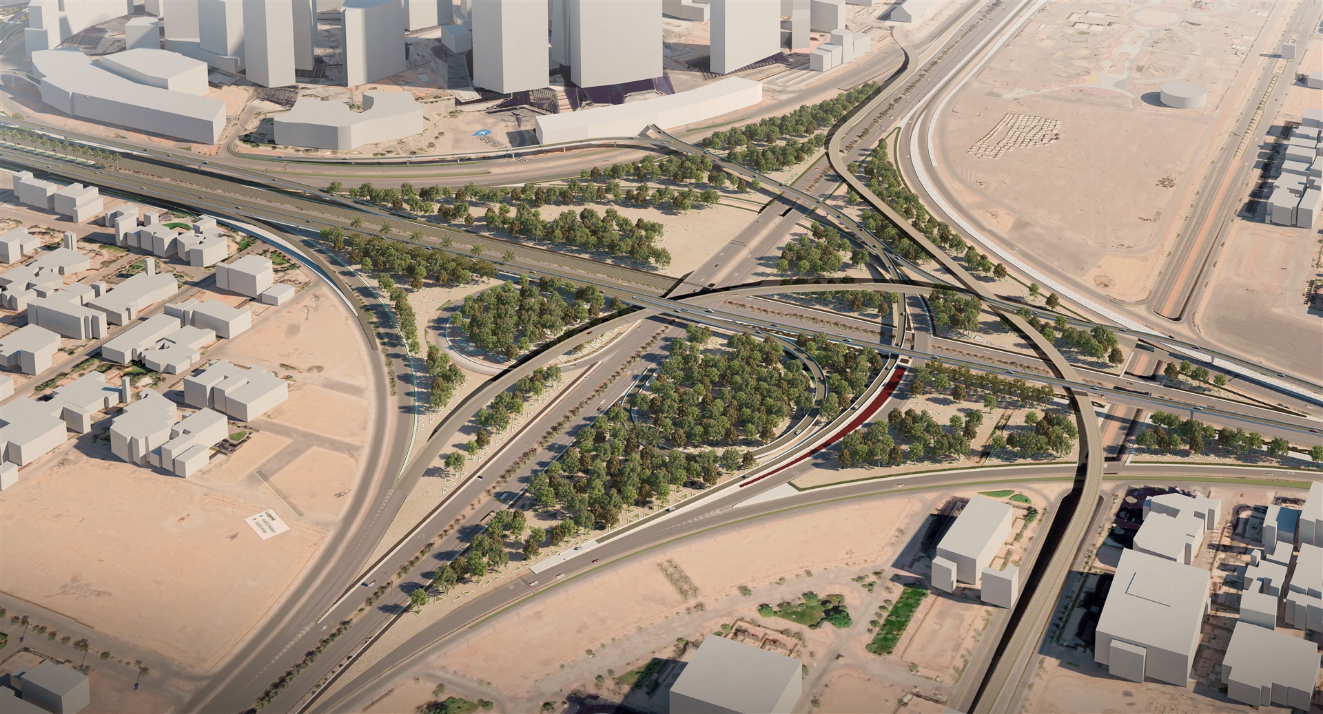 مشروع تطوير شبكة الطرق المحيطة بمركز الملك عبدالله المالي