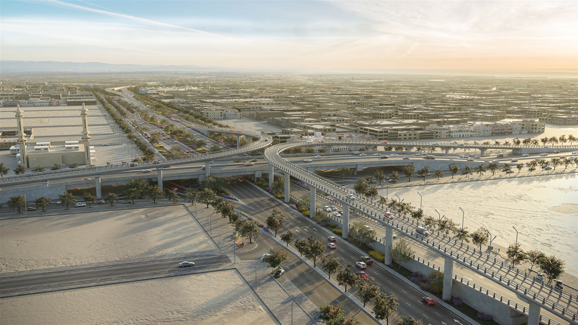 تطوير محور طريق الثمامة