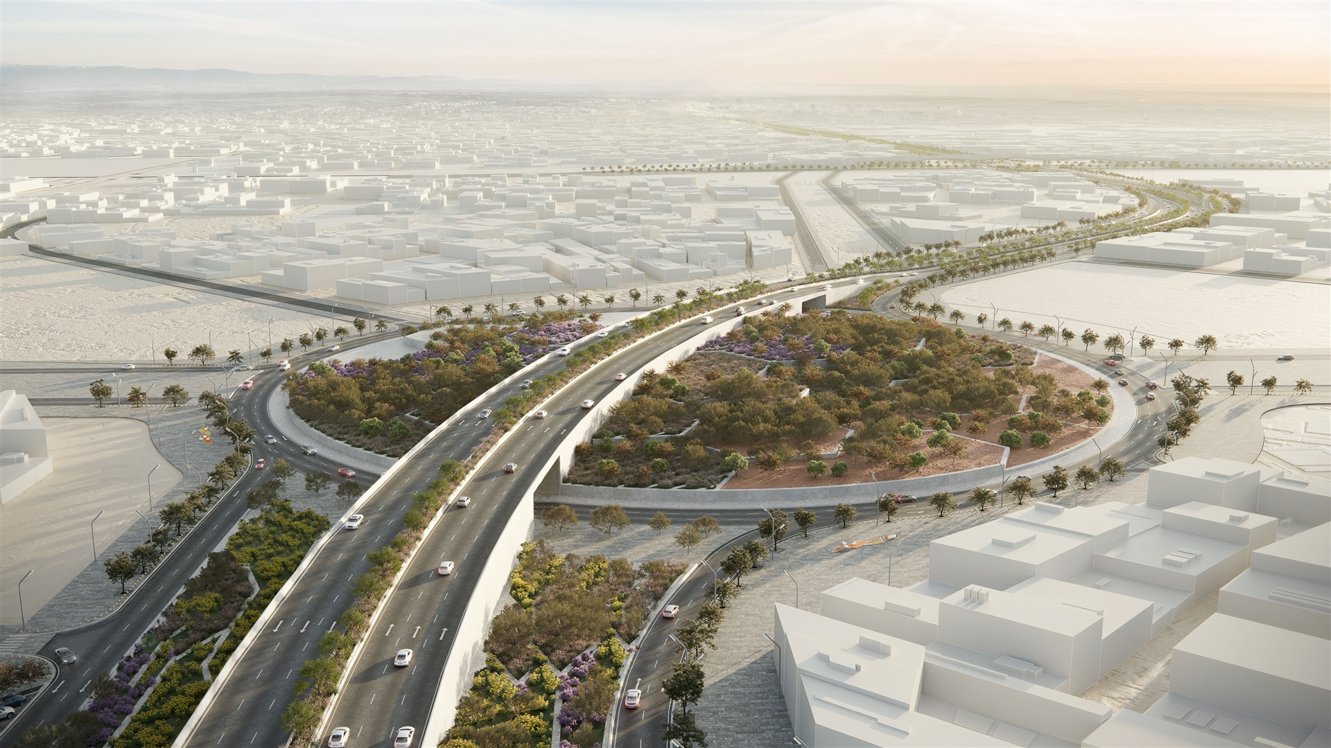 تطوير محور طريق الثمامة