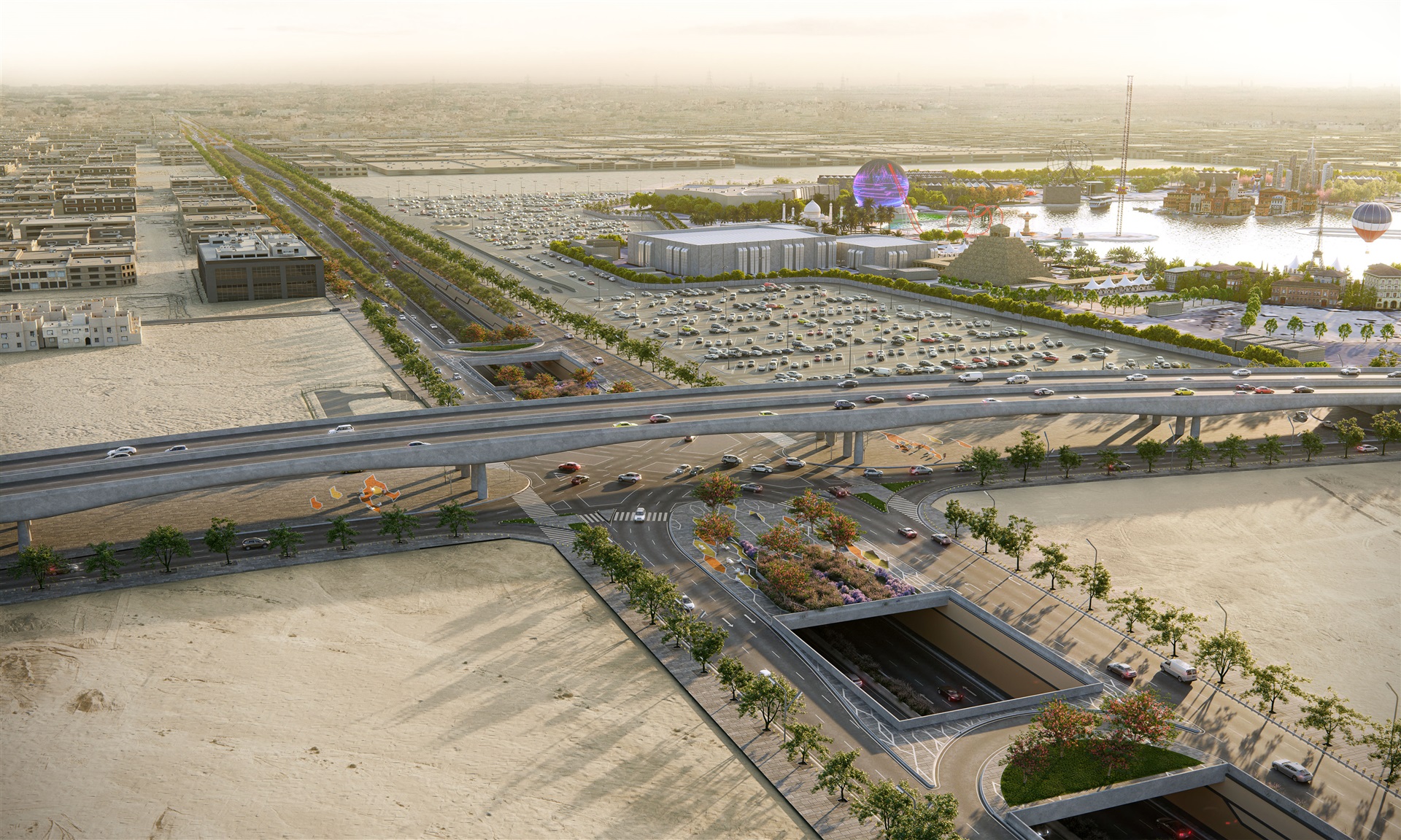 تطوير محور طريق الثمامة